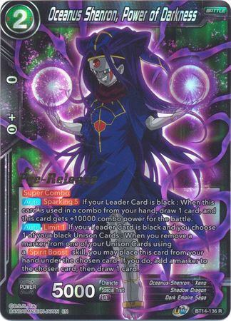 Oceanus Shenron, Power of Darkness (BT14-136) [Cross Spirits Prerelease Promos] | Good Games Adelaide SA