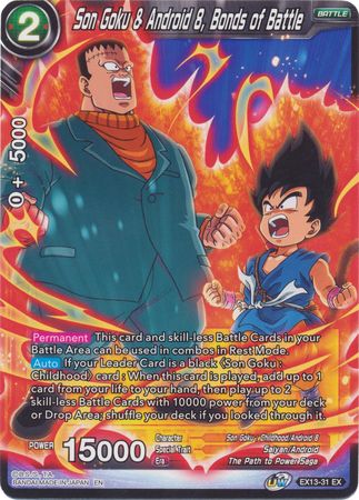 Son Goku & Android 8, Bonds of Battle [EX13-31] | Good Games Adelaide SA