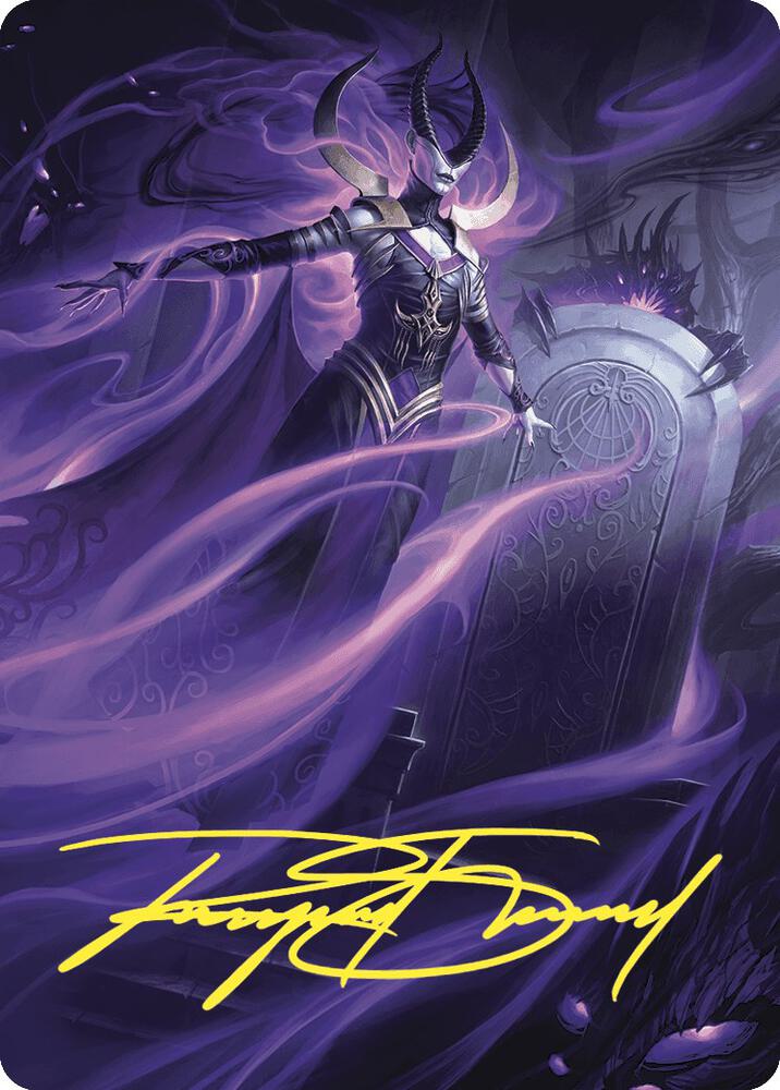 Ashiok Wicked Manipulator Art Card 10 81 Gold Stamped Signature 10 (Art Series: Wilds of Eldraine)  | Good Games Adelaide SA