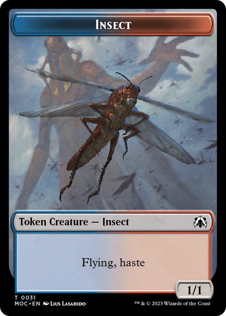 Soldier // Insect Double-Sided Token [March of the Machine Commander Tokens] | Good Games Adelaide SA