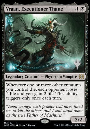 Vraan, Executioner Thane (Promo Pack) [Phyrexia: All Will Be One Promos] | Good Games Adelaide SA