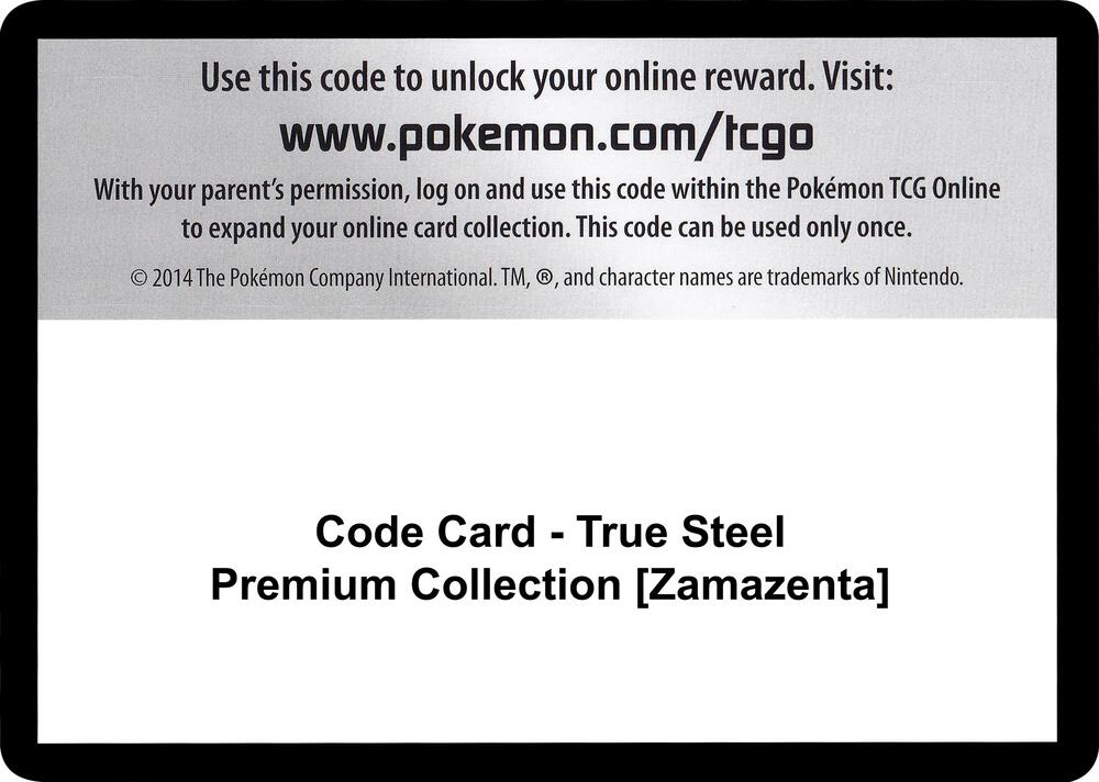 Code Card True Steel Premium Collection Zamazenta  (SWSH03: Darkness Ablaze)  | Good Games Adelaide SA