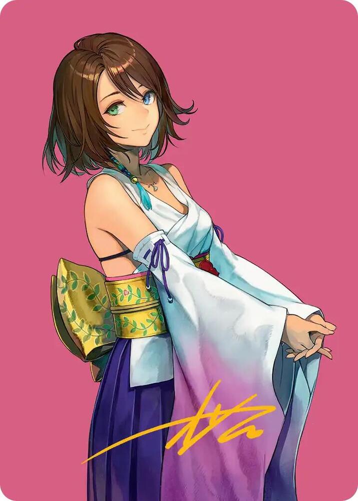 Yuna Hope of Spira Art Card Gold Stamped Signature 48 (Art Series: FINAL FANTASY)  | Good Games Adelaide SA
