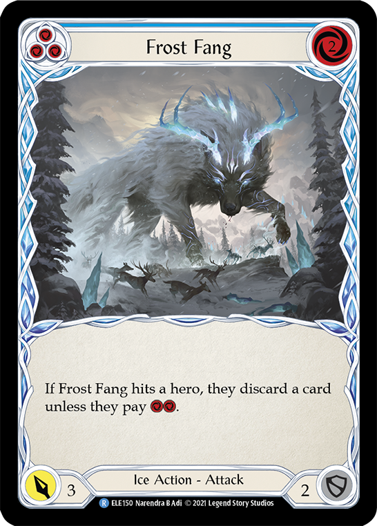 Frost Fang (Blue) [ELE150] (Tales of Aria)  1st Edition Rainbow Foil | Good Games Adelaide SA