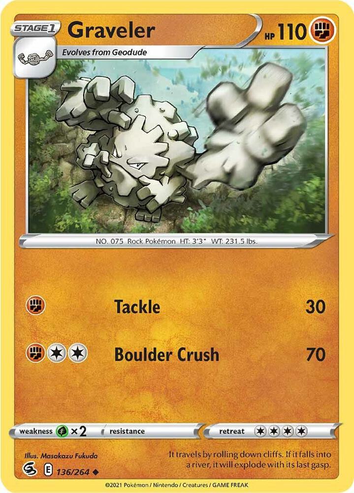 Graveler 136/264 (SWSH08: Fusion Strike)  | Good Games Adelaide SA