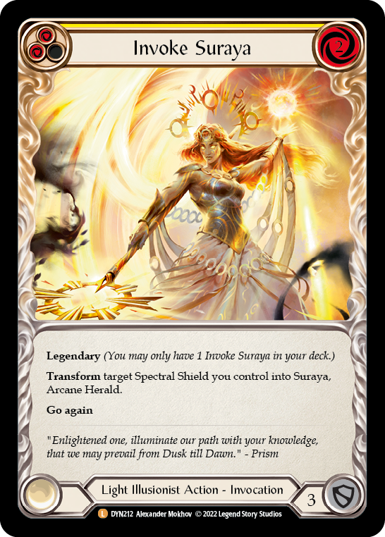 Invoke Suraya // Suraya, Archangel of Knowledge [DYN212] (Dynasty)  Rainbow Foil | Good Games Adelaide SA