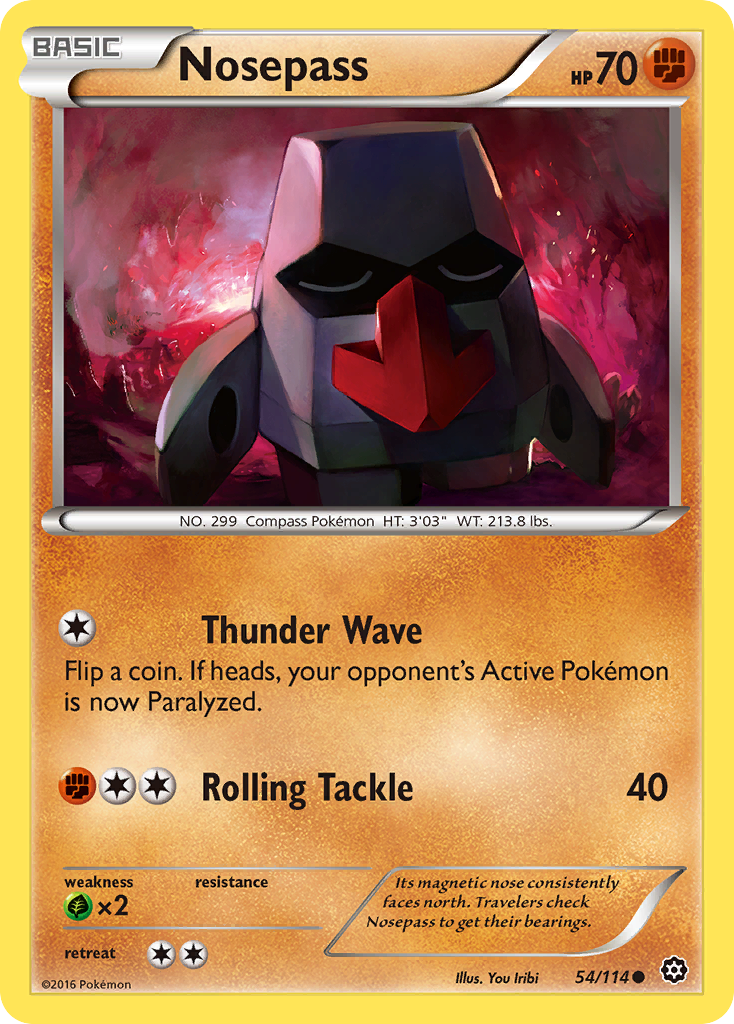 Nosepass (54/114) [XY: Steam Siege] | Good Games Adelaide SA