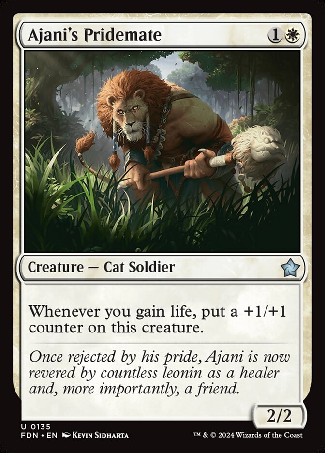 Ajani's Pridemate 135 (Foundations)  - Foil | Good Games Adelaide SA
