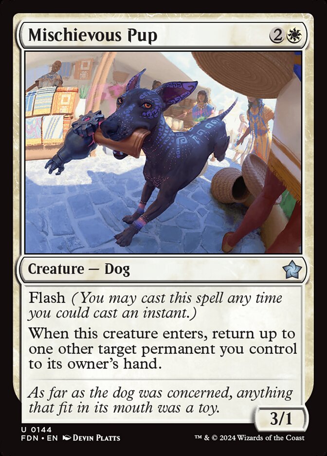 Mischievous Pup 144 (Foundations)  - Foil | Good Games Adelaide SA