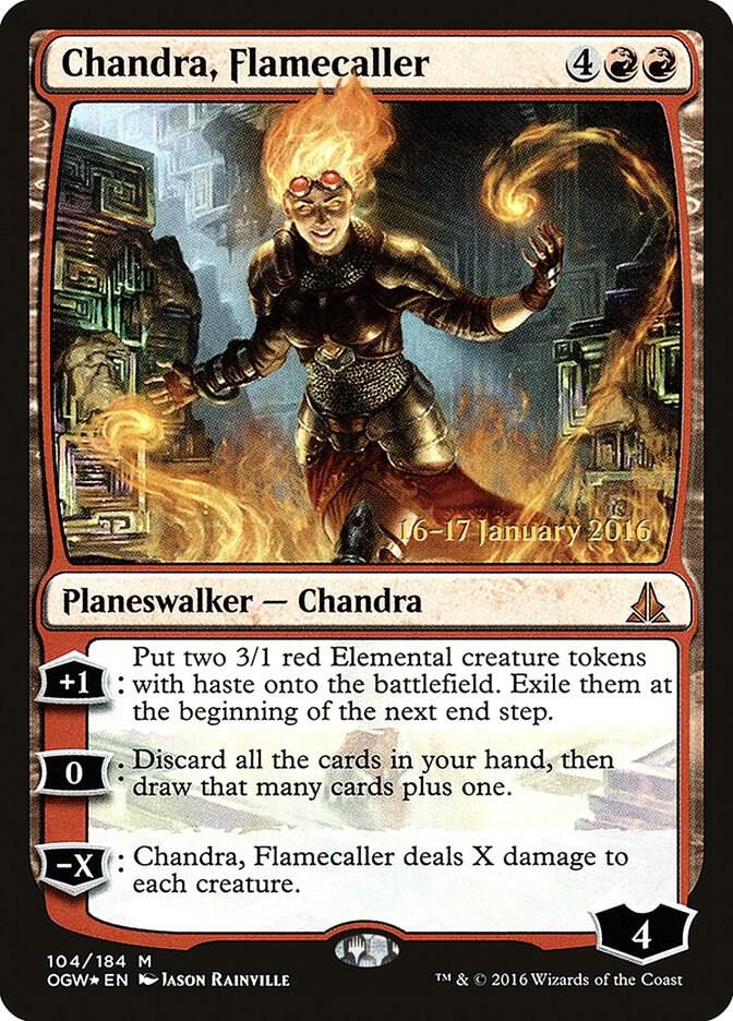 Chandra Flamecaller 104 (Prerelease Cards)  - Foil | Good Games Adelaide SA