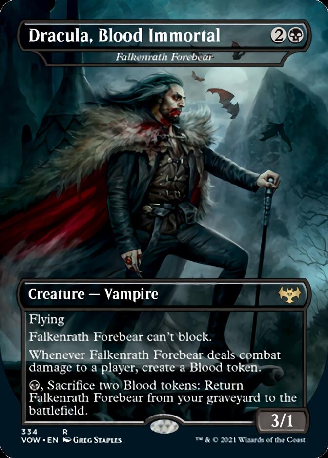 Dracula, Blood Immortal - Falkenrath Forebear (Borderless) (Dracula Series)[Innistrad: Crimson Vow] | Good Games Adelaide SA