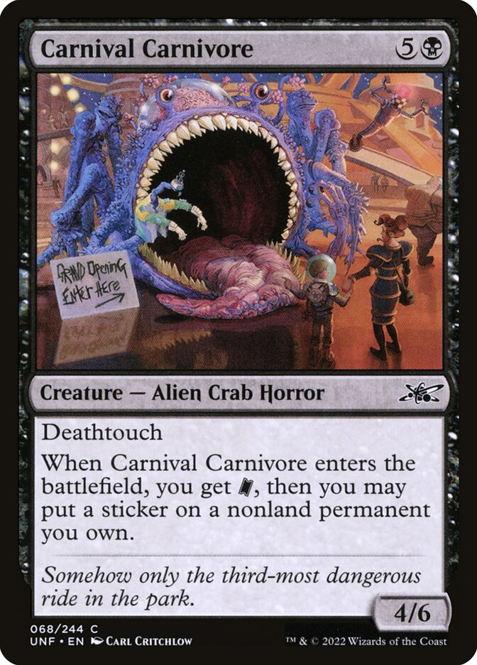 Carnival Carnivore 68 (Unfinity)  - Foil | Good Games Adelaide SA