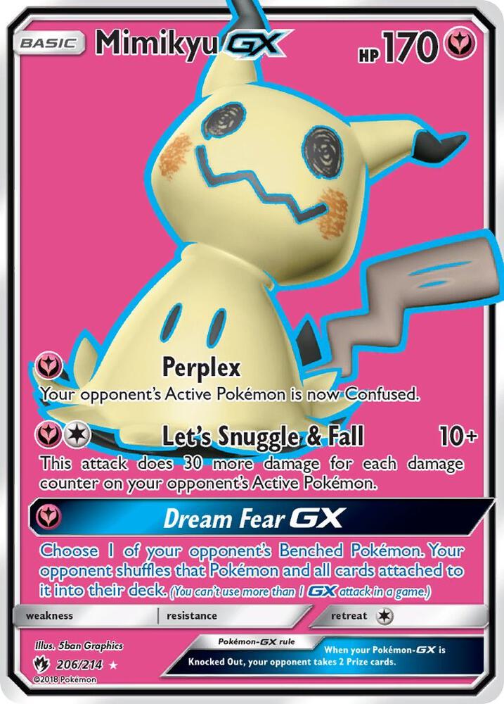 Mimikyu GX Full Art 206/214 (SM - Lost Thunder)  - Holofoil | Good Games Adelaide SA