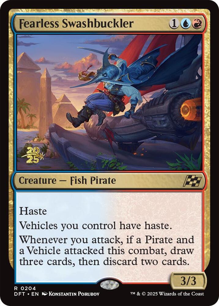 Fearless Swashbuckler 204 (Prerelease Cards)  - Foil | Good Games Adelaide SA