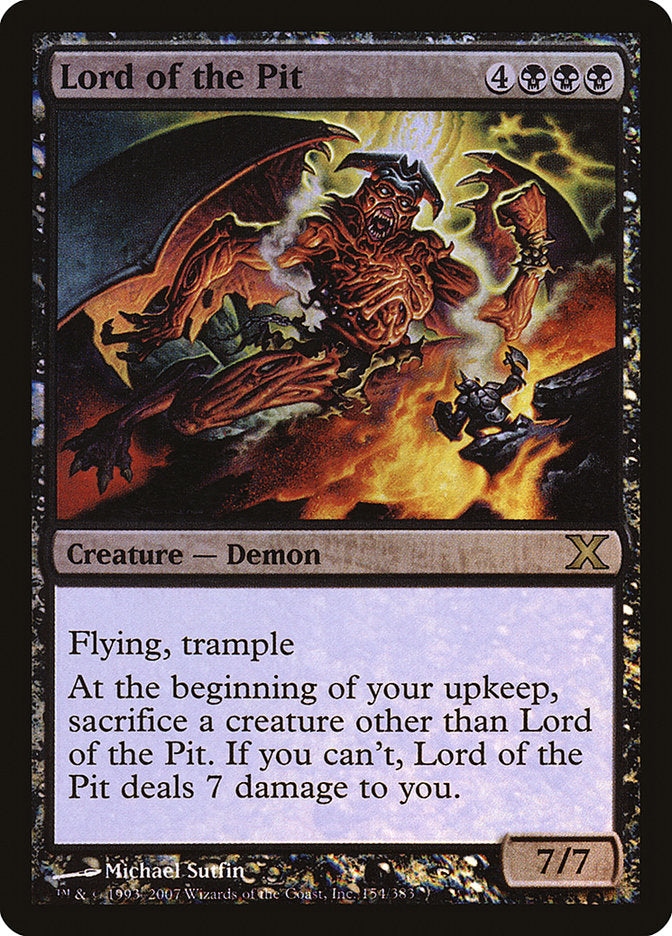 Lord of the Pit (Premium Foil) [Tenth Edition] | Good Games Adelaide SA
