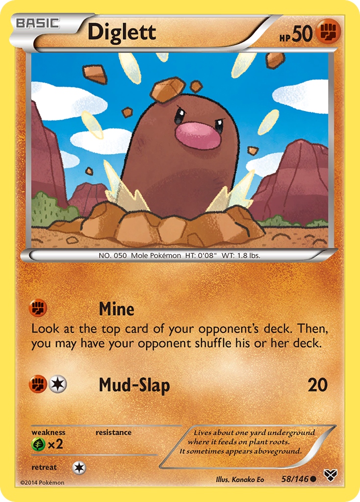 Diglett (58/146) [XY: Base Set] | Good Games Adelaide SA