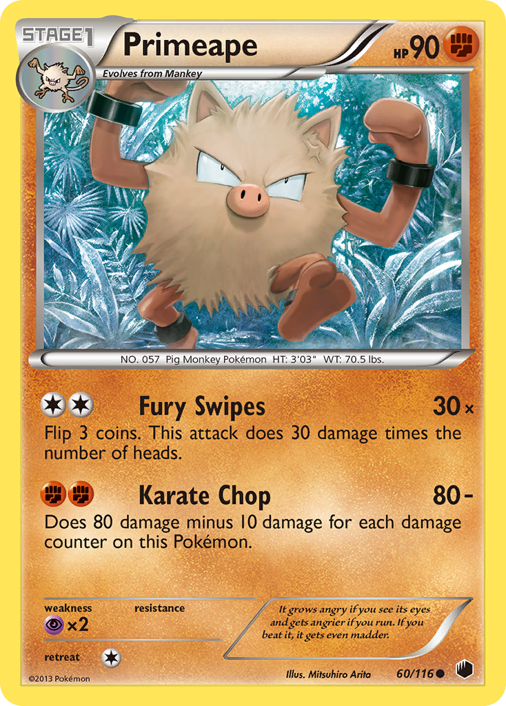 Primeape (60/116) [Black & White: Plasma Freeze] | Good Games Adelaide SA