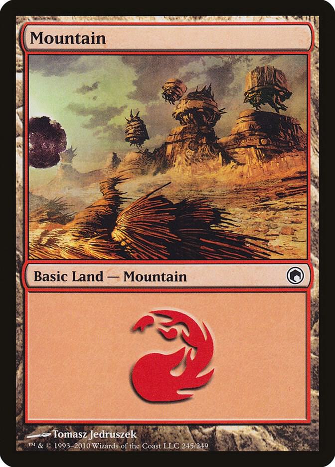Mountain 245 (Scars of Mirrodin)  - Foil | Good Games Adelaide SA