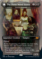 The Three Weird Sisters // Fiends of Darkest Night - Henrika Domnathi // Henrika, Infernal Seer (Borderless) (Dracula Series) [Innistrad: Crimson Vow] | Good Games Adelaide SA