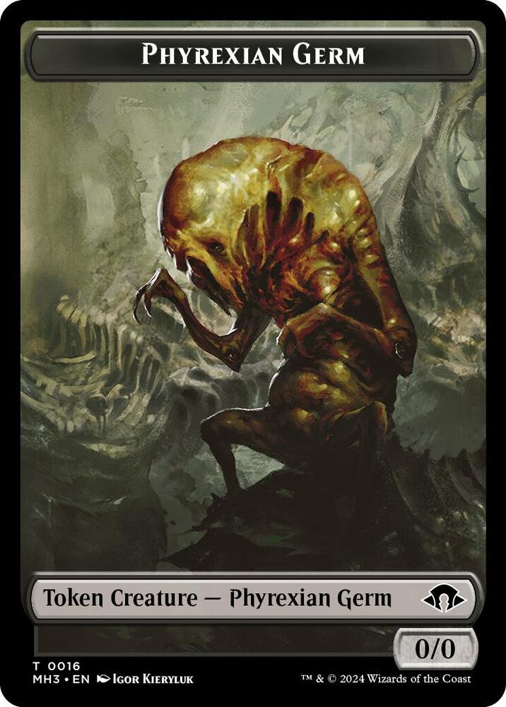 Phyrexian Germ Emblem Tamiyo Seasoned Scholar Double Sided Token 16 // 35 (Modern Horizons 3)  - Foil | Good Games Adelaide SA