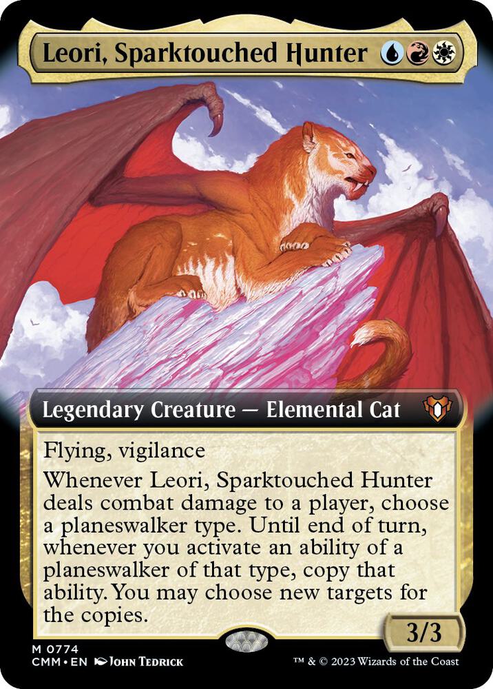 Leori, Sparktouched Hunter 774 (Commander Masters)  - Extended Art Foil | Good Games Adelaide SA