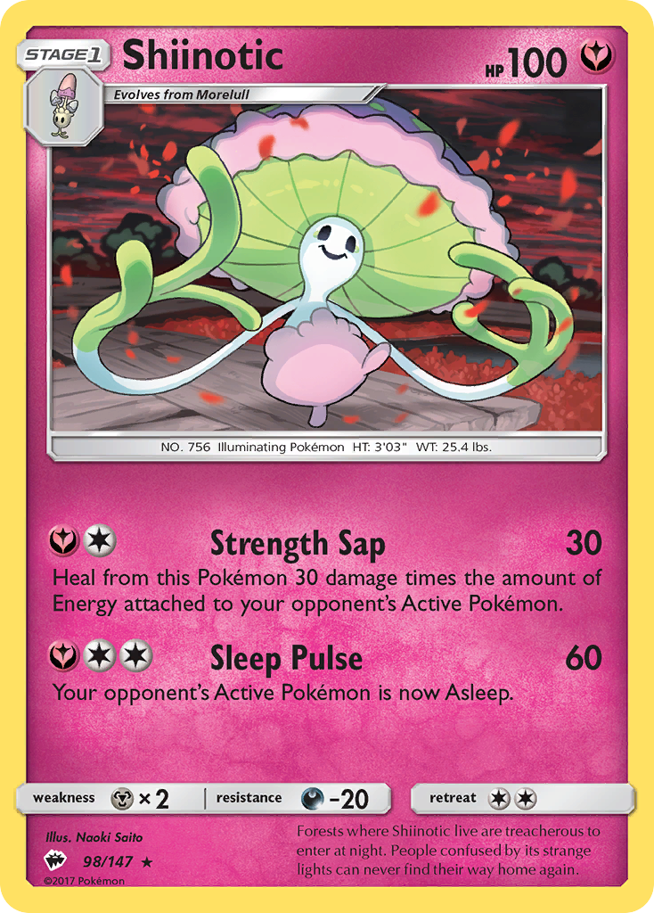 Shiinotic (98/147) [Sun & Moon: Burning Shadows] | Good Games Adelaide SA