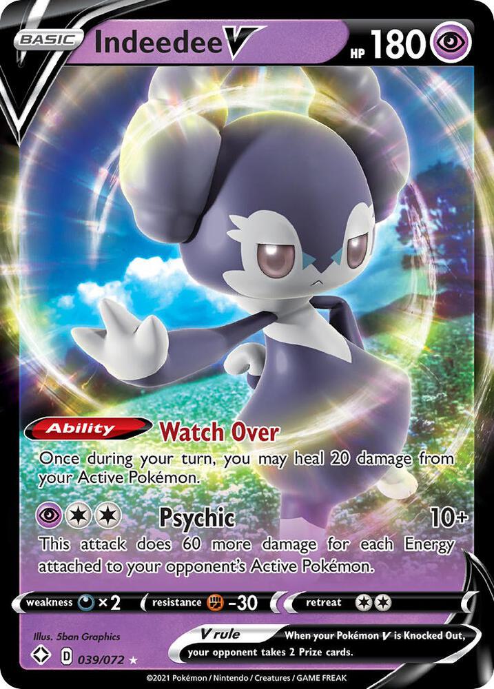 Indeedee V 039/072 (Shining Fates)  - Holofoil | Good Games Adelaide SA