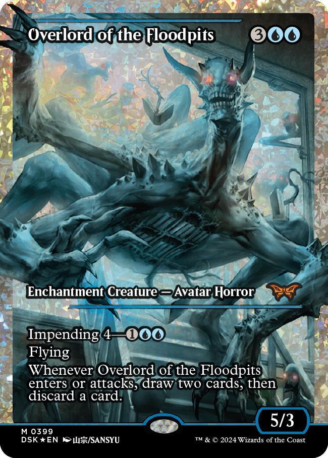 Overlord of the Floodpits 399 (Duskmourn: House of Horror)  - Showcase Fracture Foil | Good Games Adelaide SA