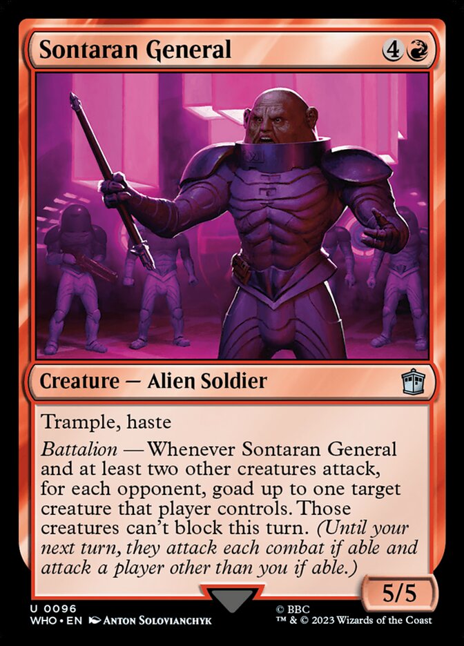 Sontaran General 96 (Universes Beyond: Doctor Who)  - Foil | Good Games Adelaide SA