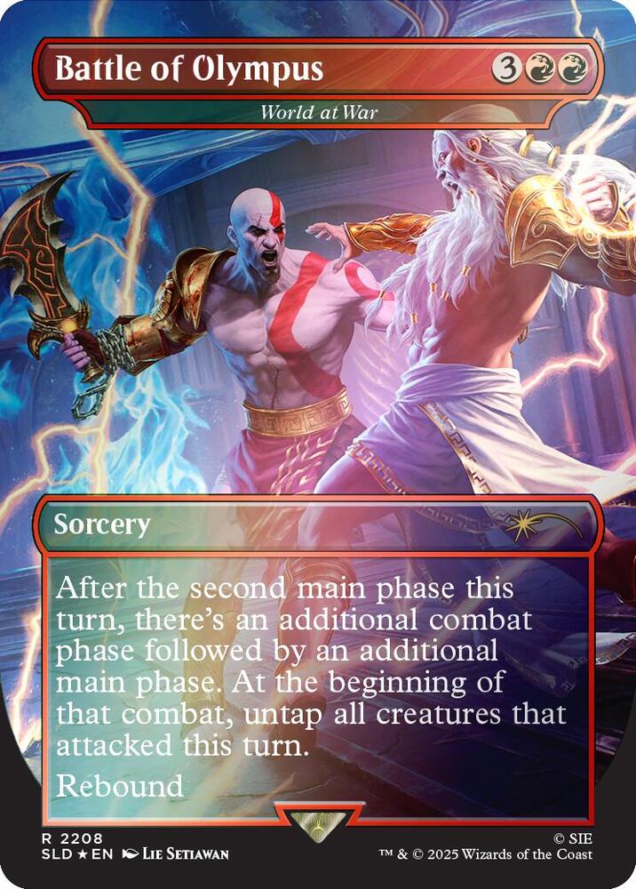 Battle of Olympus World at War Rainbow Foil 2208 (Secret Lair Drop Series)  - Foil | Good Games Adelaide SA