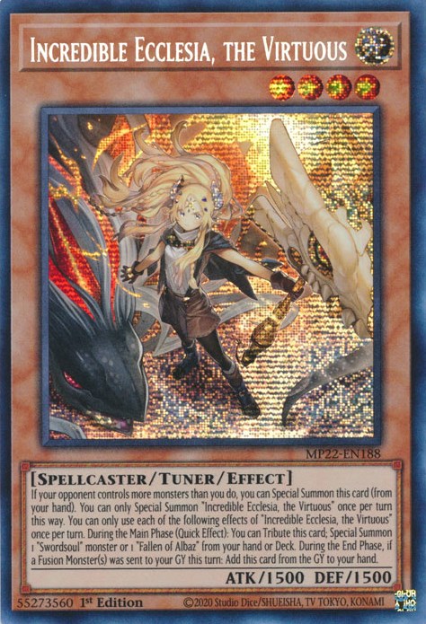 Incredible Ecclesia, the Virtuous [MP22-EN188] Prismatic Secret Rare | Good Games Adelaide SA