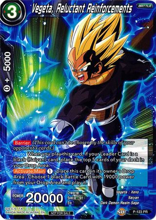 Vegeta, Reluctant Reinforcements (Power Booster) (P-123) [Promotion Cards] | Good Games Adelaide SA