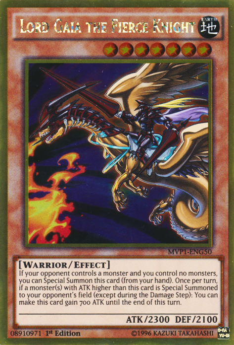 Lord Gaia the Fierce Knight [MVP1-ENG50] Gold Rare | Good Games Adelaide SA
