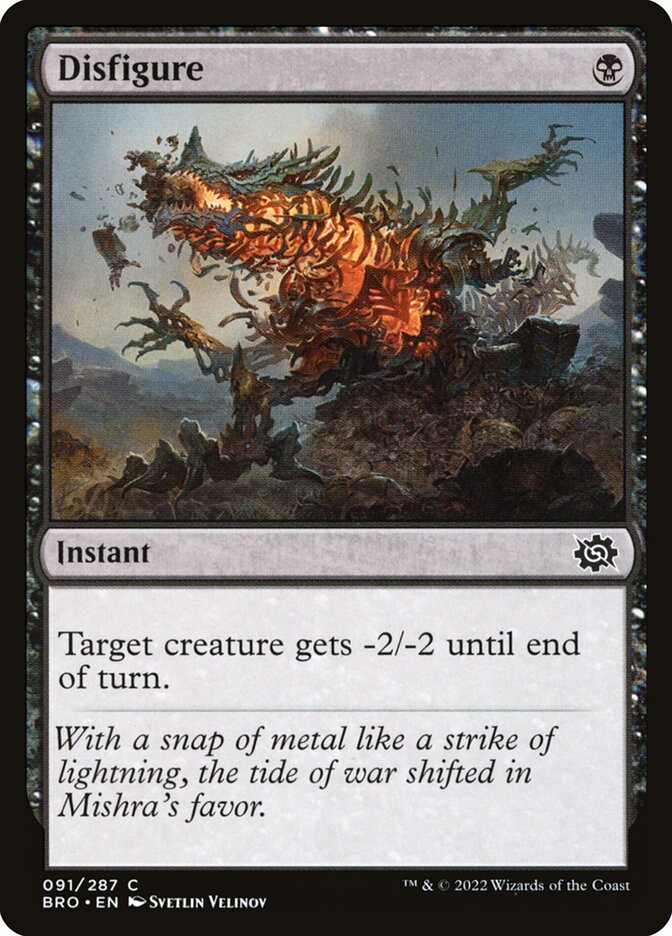 Disfigure 91 (The Brothers' War)  - Foil | Good Games Adelaide SA