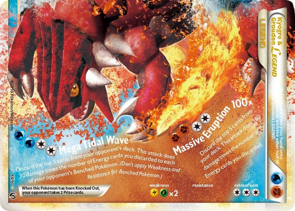 Kyogre and Groudon Legend Bottom 88/90 (Undaunted)  - Holofoil | Good Games Adelaide SA