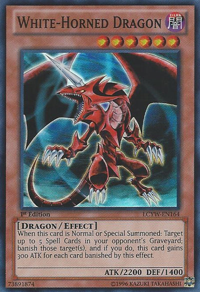 White-Horned Dragon [LCYW-EN164] Super Rare | Good Games Adelaide SA