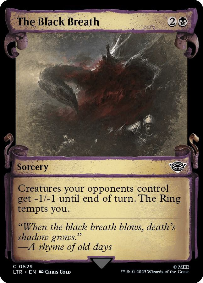 The Black Breath 529 (Universes Beyond: The Lord of the Rings: Tales of Middle-earth)  - Showcase Scroll Foil | Good Games Adelaide SA