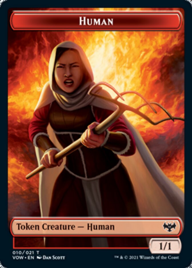 Human (001) // Human (010) Double-sided Token [Innistrad: Crimson Vow Tokens] | Good Games Adelaide SA