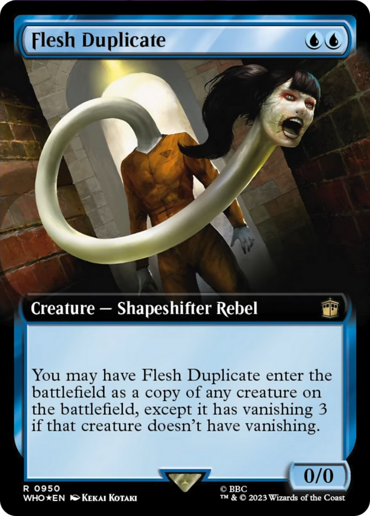 Flesh Duplicate (Extended Art) (Surge Foil) [Doctor Who] | Good Games Adelaide SA