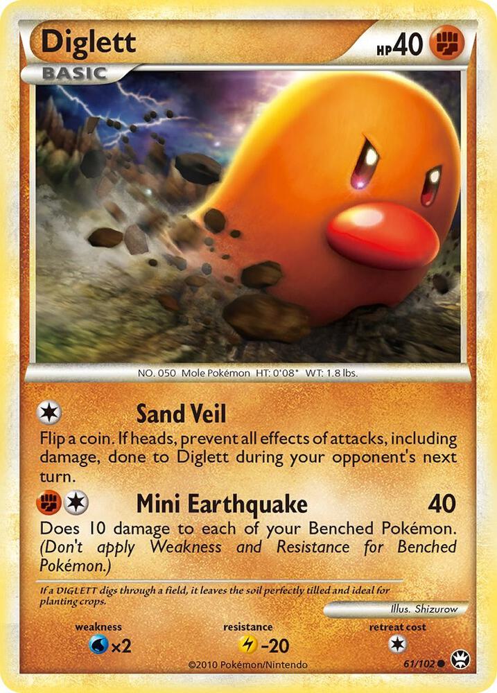 Diglett 61/102 (Triumphant)  - Reverse Holofoil | Good Games Adelaide SA