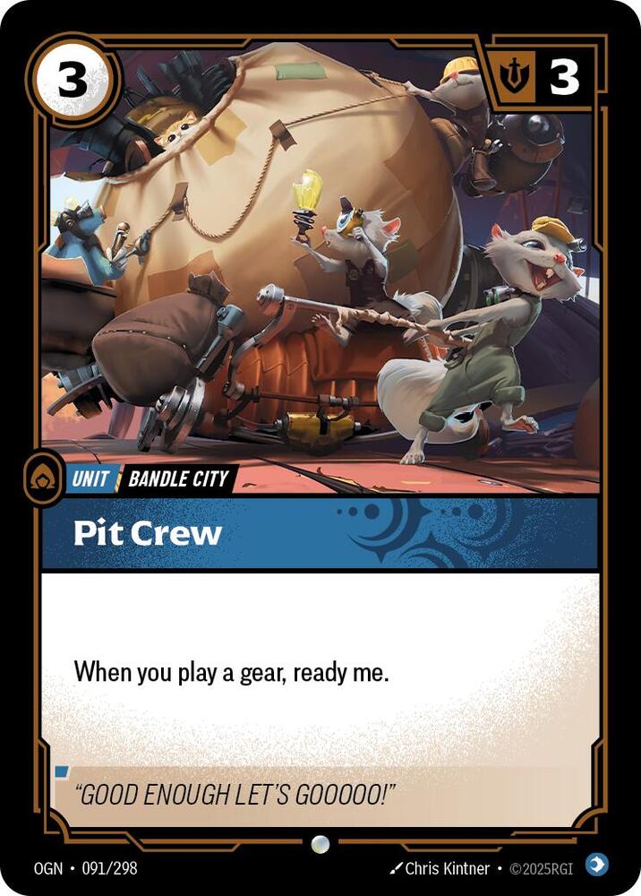Pit Crew 091/298 (Origins)  | Good Games Adelaide SA