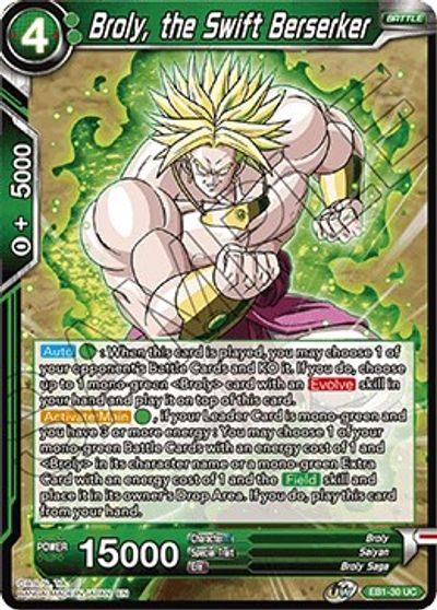 Broly, the Swift Berserker (EB1-30) [Battle Evolution Booster] | Good Games Adelaide SA