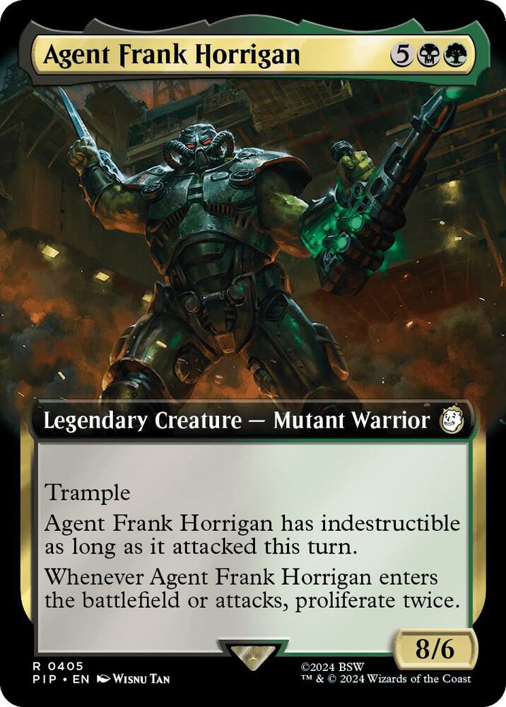 Agent Frank Horrigan Extended Art 405 (Universes Beyond: Fallout)  | Good Games Adelaide SA