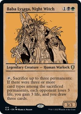 Baba Lysaga Night Witch Showcase 414 (Commander Legends: Battle for Baldur's Gate)  - Foil | Good Games Adelaide SA