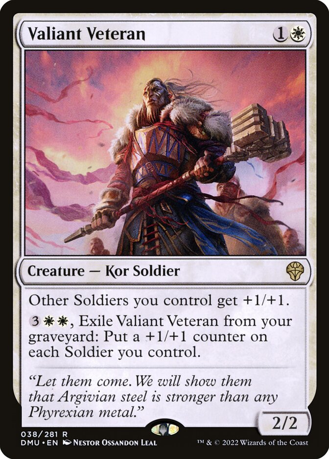 Valiant Veteran 38 (Dominaria United)  - Foil | Good Games Adelaide SA