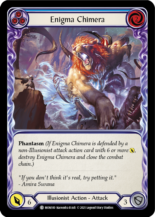 Enigma Chimera (Blue) [MON100-RF] 1st Edition Rainbow Foil | Good Games Adelaide SA