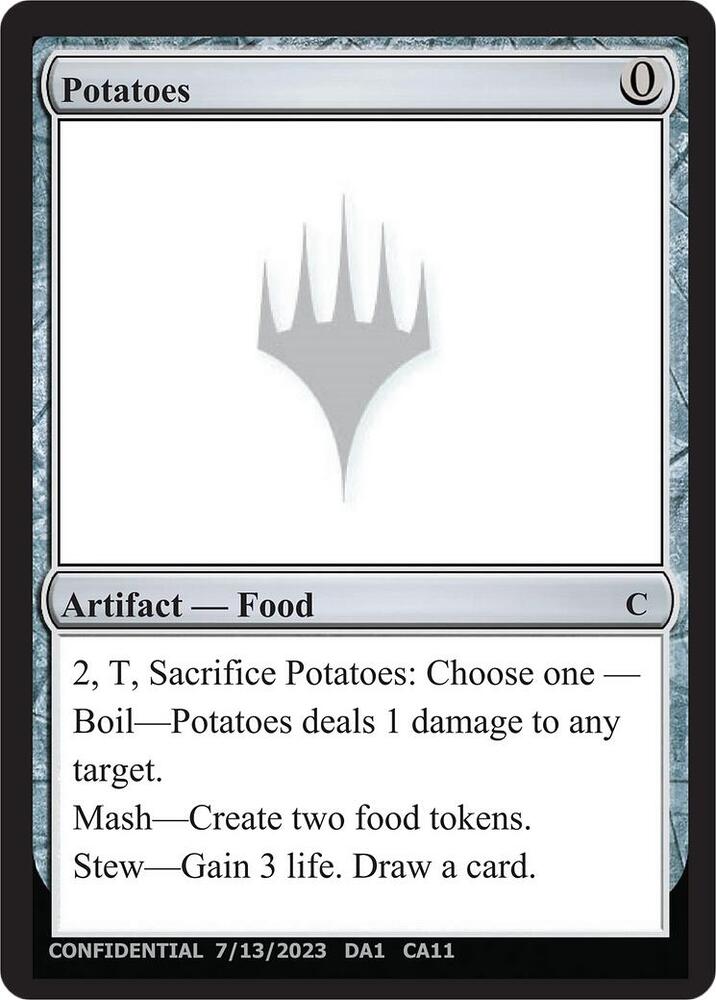 Potatoes  (Un-Known Event Playtest Cards)  | Good Games Adelaide SA