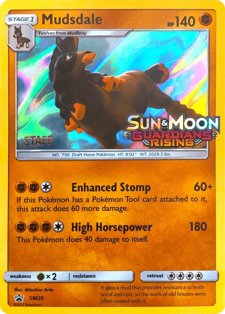 Mudsdale Prerelease Staff SM20 (SM Promos)  - Holofoil | Good Games Adelaide SA