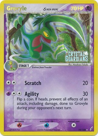 Grovyle (19/100) (Delta Species) (Stamped) [EX: Crystal Guardians] | Good Games Adelaide SA