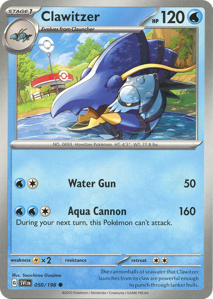 Clawitzer 050/198 (SV01: Scarlet & Violet Base Set)  | Good Games Adelaide SA